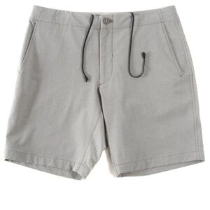 Outlier-Men's Light Gray Drawstring Casual Shorts